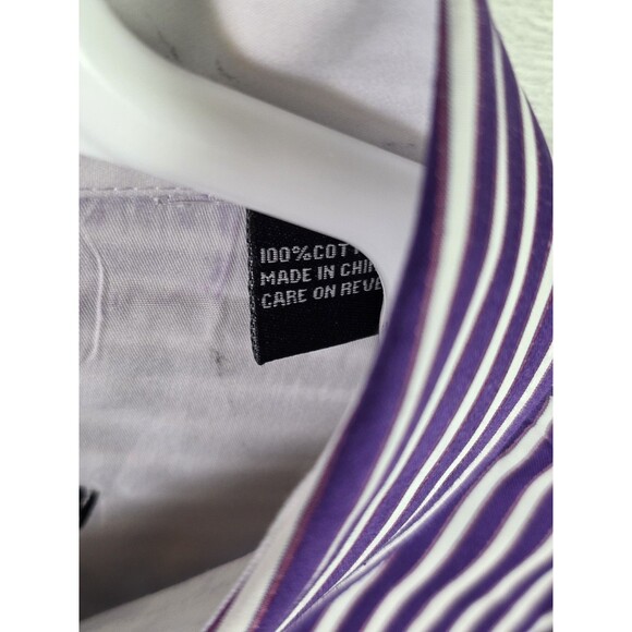 International Laundry Men's XL Fushia / White Striped Long-Sleeve Shirt - Picture 6 of 11